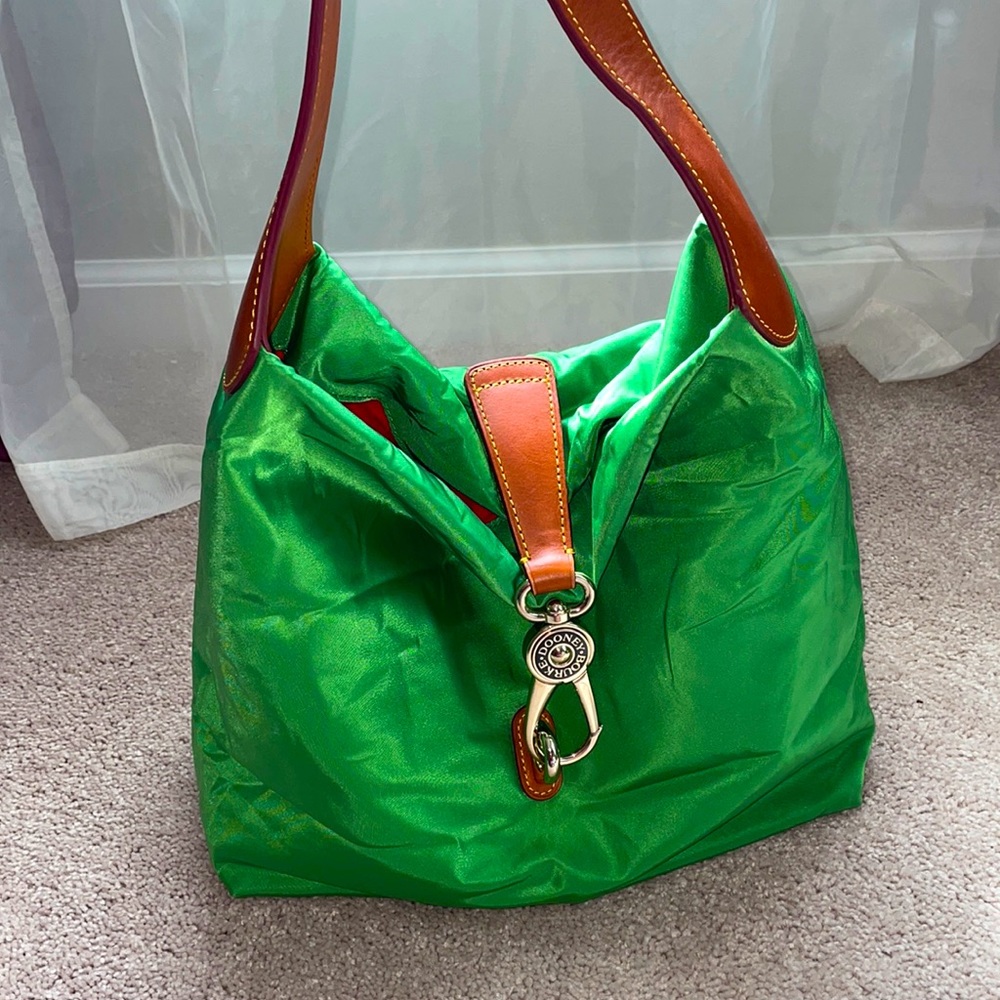 Dooney & Bourke Green and Brown Shoulder Bag